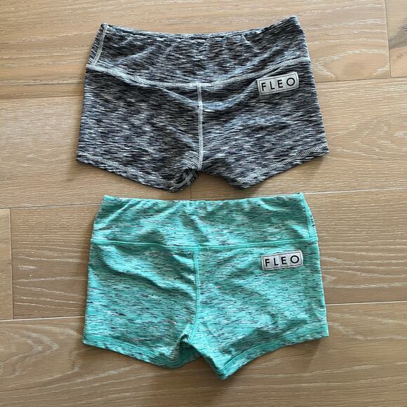 Fleo Heather Mint Black Originals Shorts Bundle Small - Picture 2 of 3